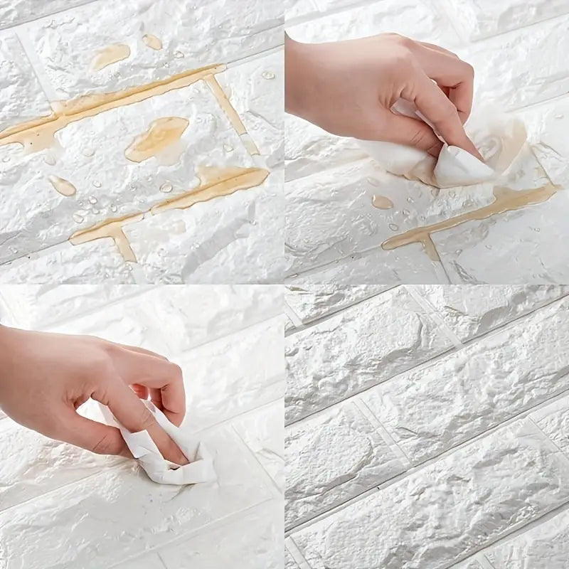 Water and Moisture Proof Anti Collision Self Adhesive White Brick Vinyl