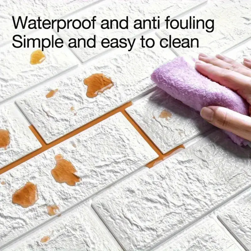 Water and Moisture Proof Anti Collision Self Adhesive White Brick Vinyl