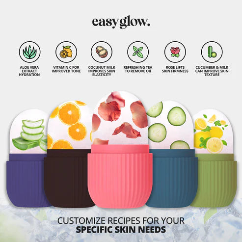 4-in-1 Skin Glow Kit – Ice Roller, Jade Roller, Derma Roller & Gua Sha Set