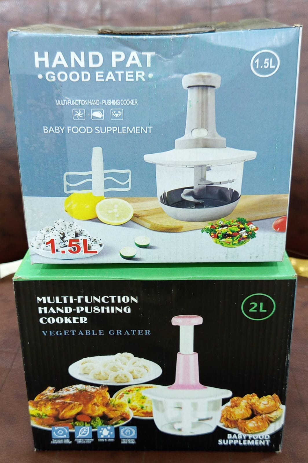 Multi-Function Hand-Push Food Chopper & Vegetable Grater β 1.5L / 2L