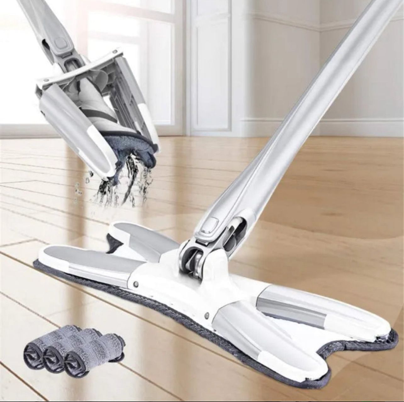 Effortless Floor Cleaning with Our Microfiber Mop - Self-Wringing & Adjustable Handle