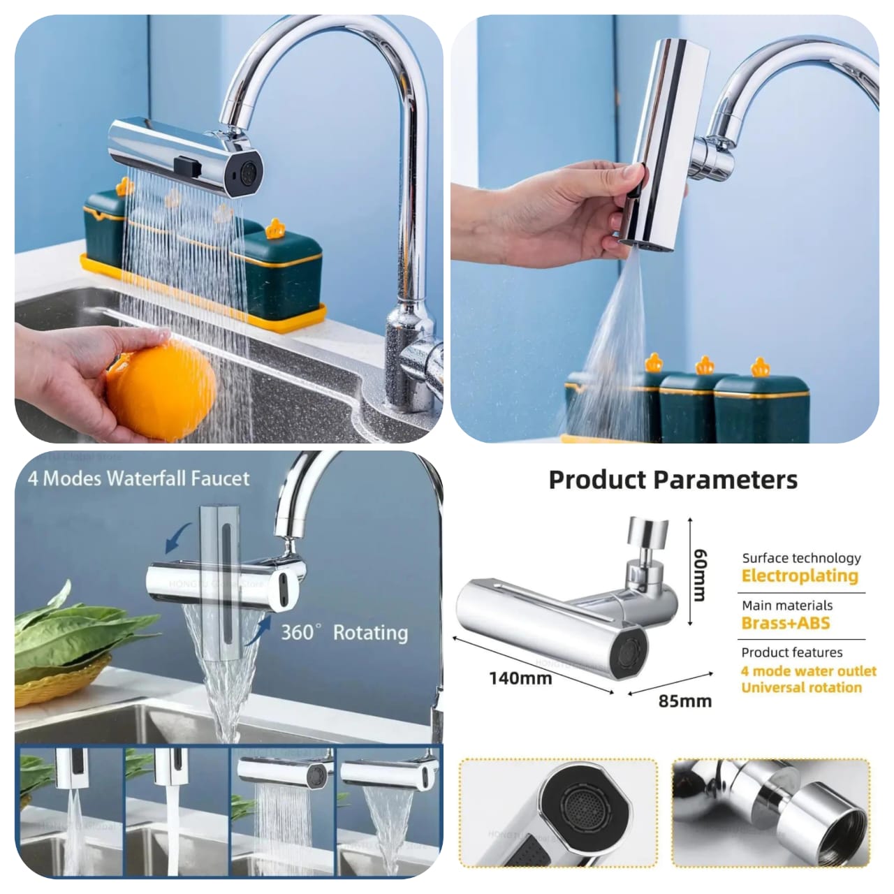 Multifunctional 360 Degree Rotatable Universal Shower