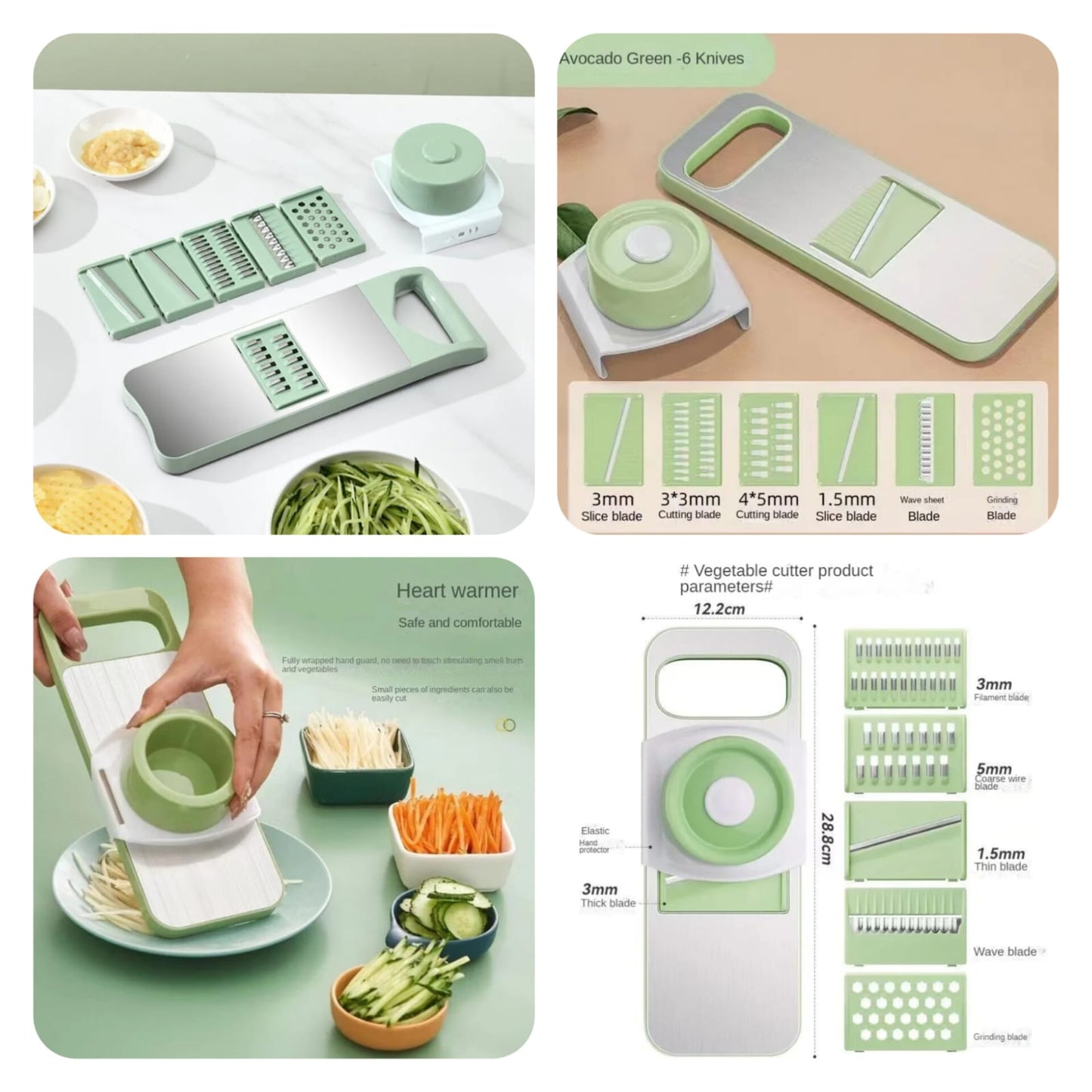 5-in-1 Multifunctional Vegetable & Fruit Slicer – Adjustable, Durable & Easy to Use
