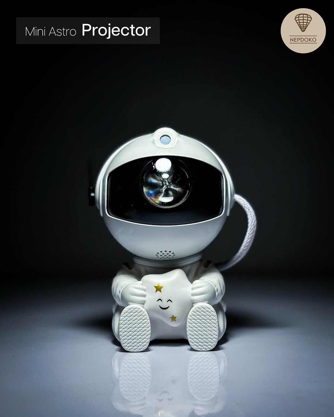 Astronaut Galaxy Star Projector Night Light – USB-Powered LED Nebula Lamp with Remote Control, Space-Themed Room Decor