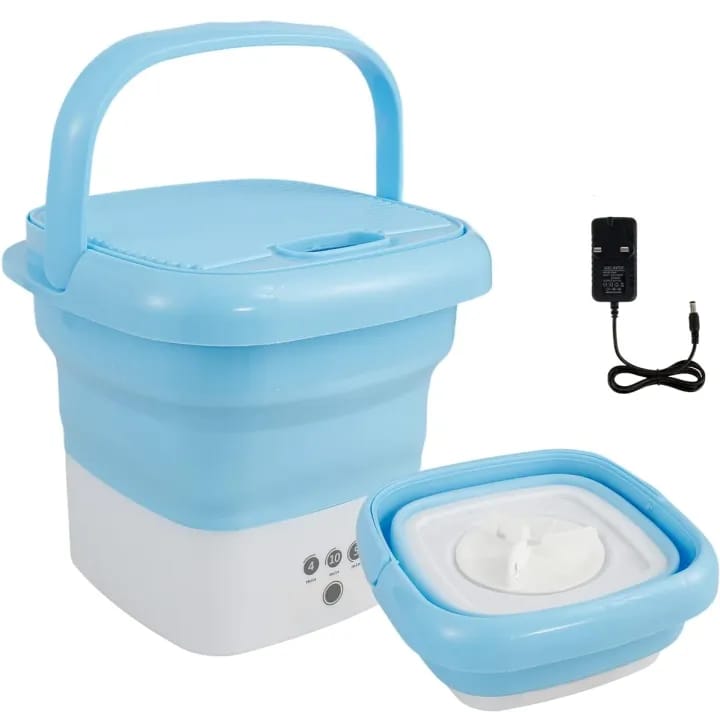 Portable Mini Folding Washing Machine – Compact, Foldable Travel & Camping Clothes Washer