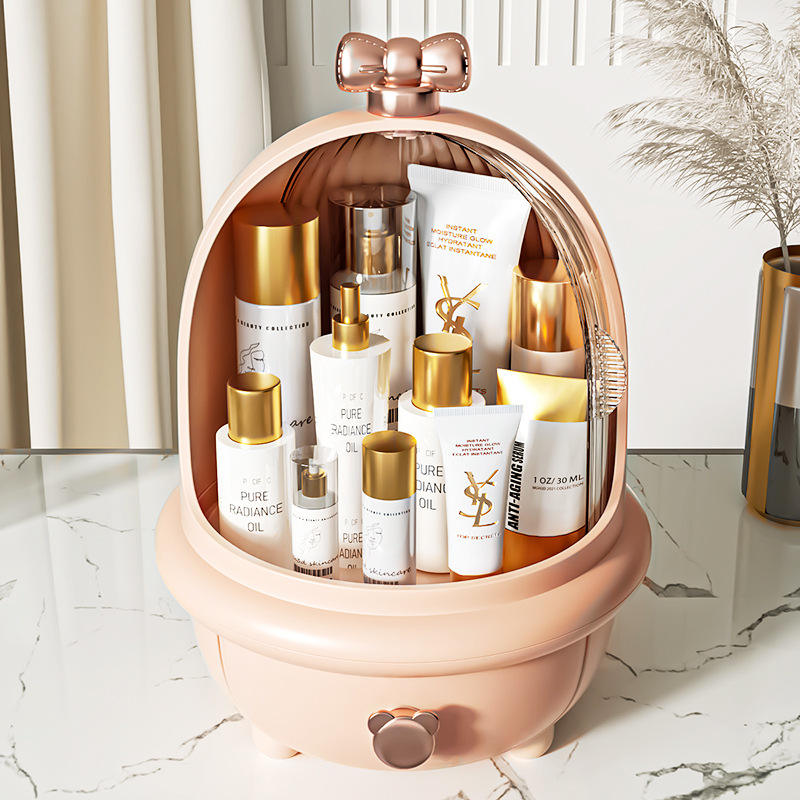 New Arrival 🔥 Modern Dustproof & Dust-Free Acrylic PS Makeup Organizer Storage Box with Drawers