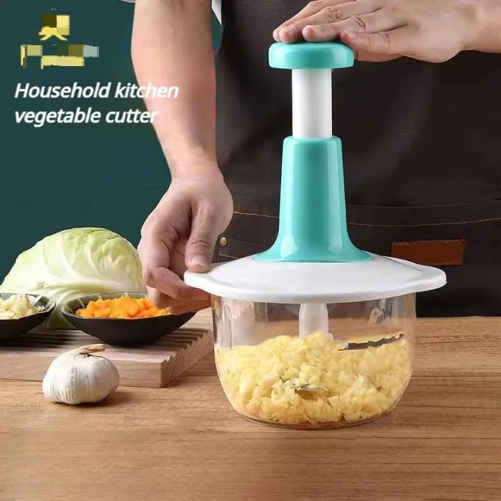 Manual Chopper - Hand Push Food Processor -