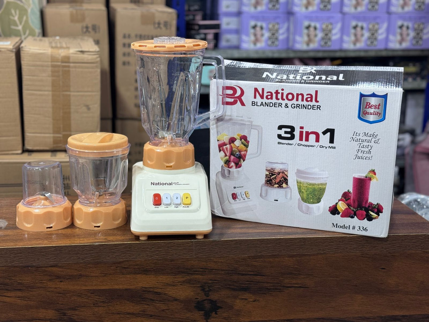 National 3-in-1 Juicer Blender with Dry Mill | Juicer, Blender & Grinder