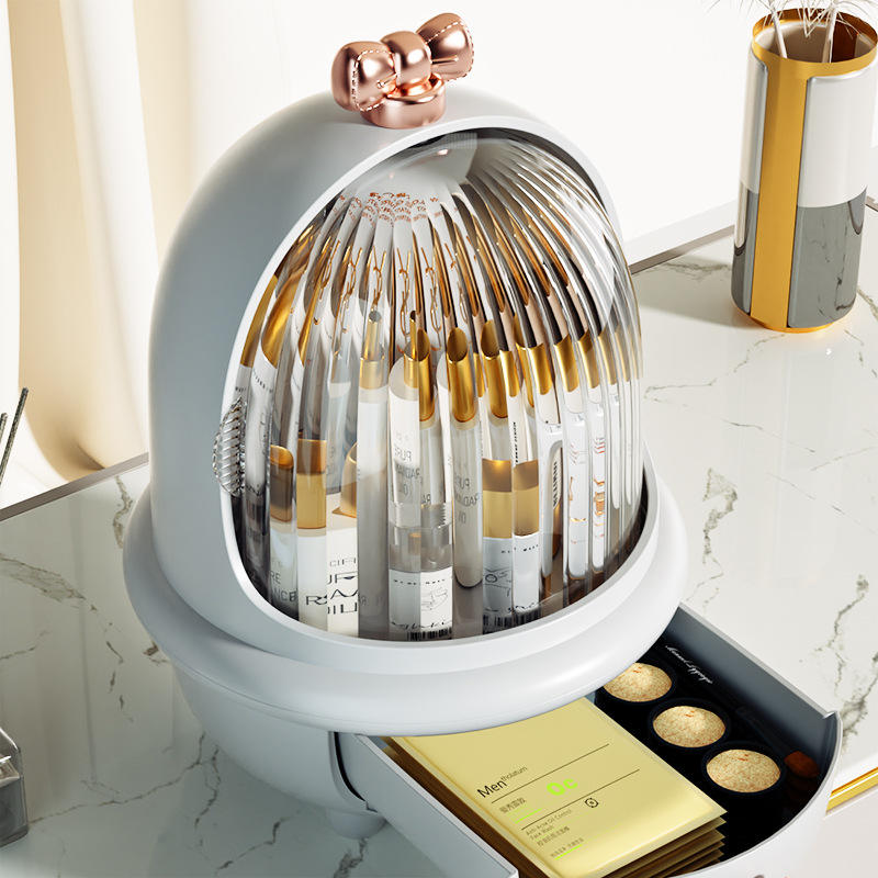 New Arrival 🔥 Modern Dustproof & Dust-Free Acrylic PS Makeup Organizer Storage Box with Drawers