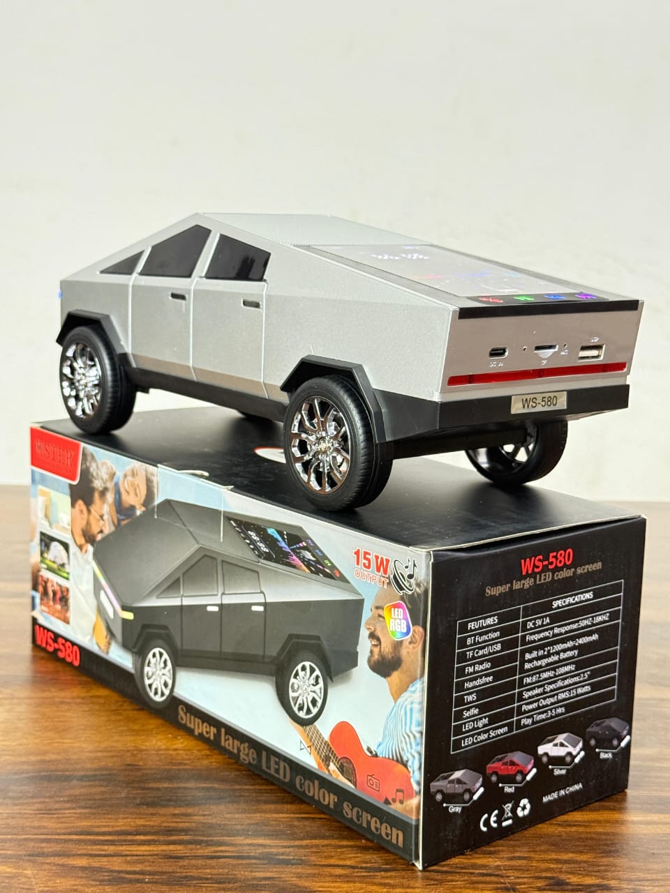 New Arrival: WS-580 Wireless Bluetooth Car-Shaped Speaker with Display – HIFI Stereo