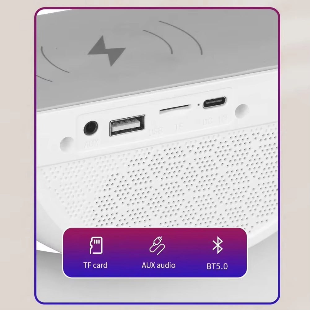 G-Shaped Portable Rechargeable Lamp & Bluetooth Speaker | Wireless LED Night Light with Stereo Sound