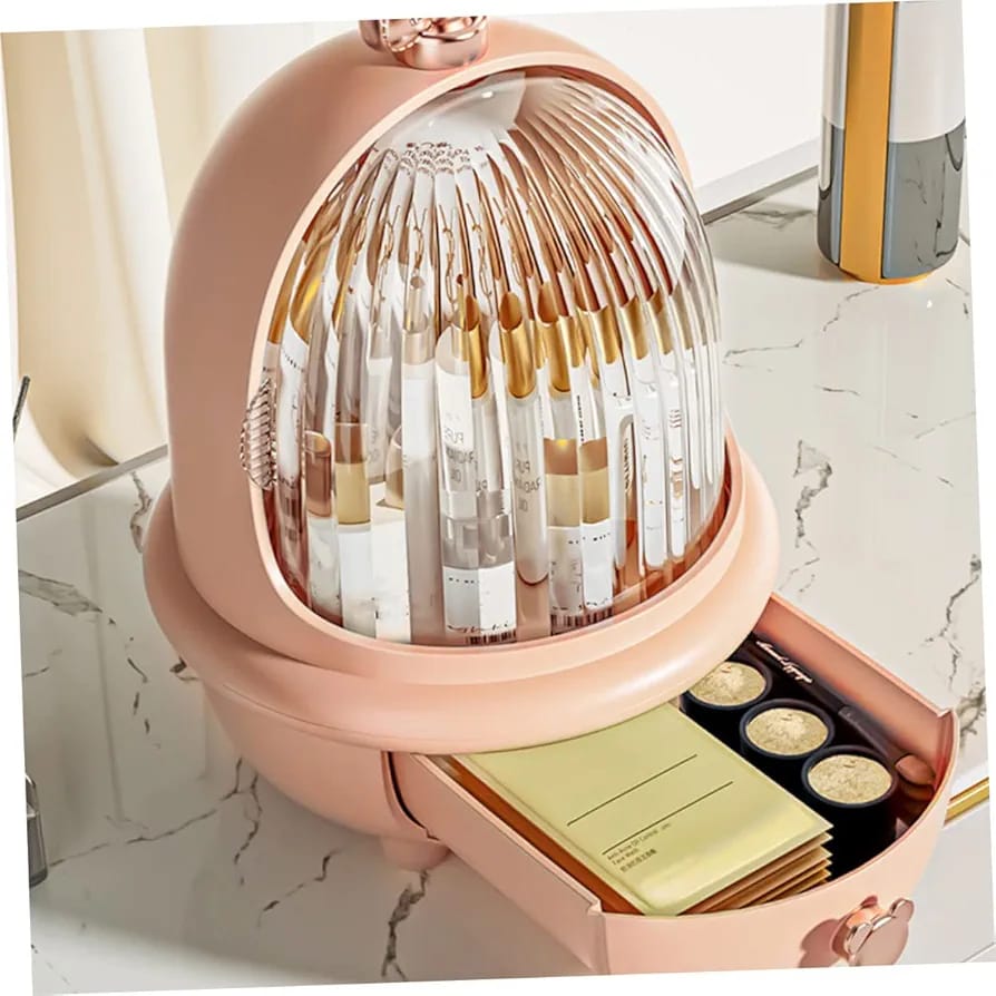 New Arrival 🔥 Modern Dustproof & Dust-Free Acrylic PS Makeup Organizer Storage Box with Drawers