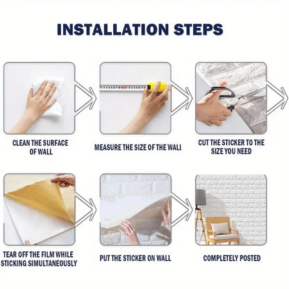 Water and Moisture Proof Anti Collision Self Adhesive White Brick Vinyl