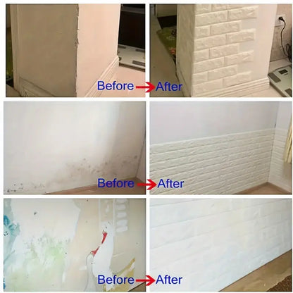 Water and Moisture Proof Anti Collision Self Adhesive White Brick Vinyl