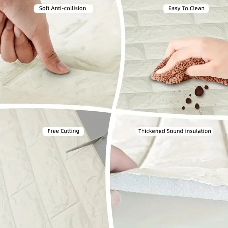 Water and Moisture Proof Anti Collision Self Adhesive White Brick Vinyl