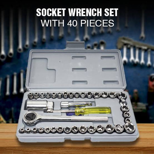 Comprehensive 40-Piece Socket Wrench Set for Versatile Tooling Needs