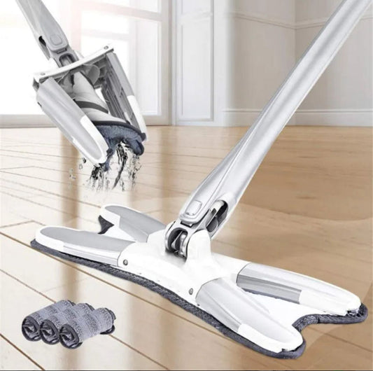 Effortless Floor Cleaning with Our Microfiber Mop - Self-Wringing &amp; Adjustable Handle