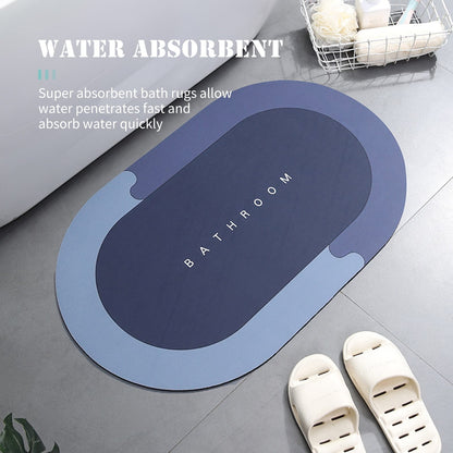 ✨ Bath Mat – Water Absorbent | Non-Slip | Oval Shape ✨