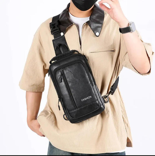 Crossbody Chest Bag – Water Resistant with Silky Long Strap