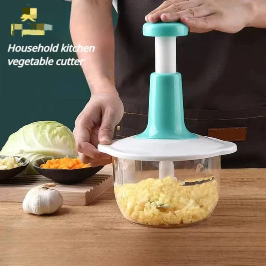 Manual Chopper - Hand Push Food Processor -